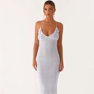 Peppermayo Zara rose crochet maxi dress NWT